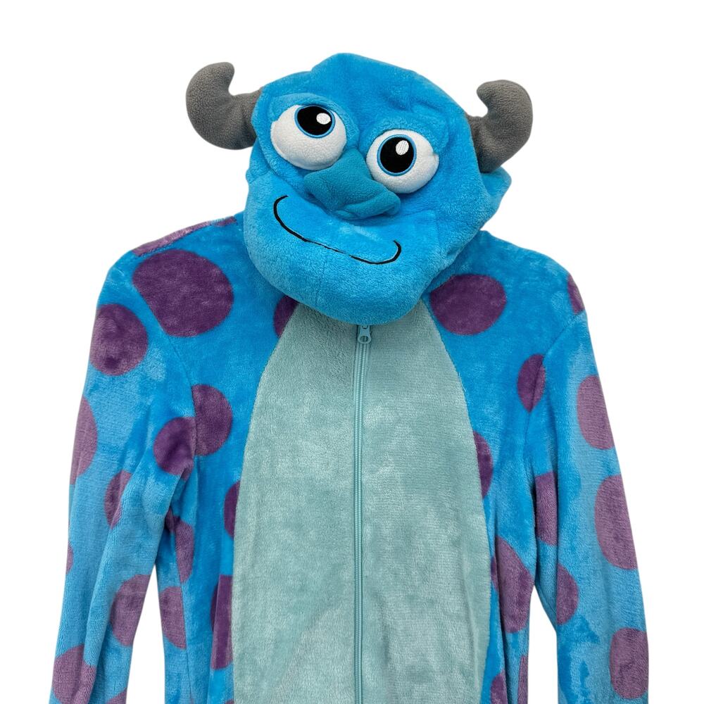 Monsters Inc Sully One Piece Costume Furry Unisex SZ 14 Yrs Blue Cozy Pajama - Picture 2 of 12